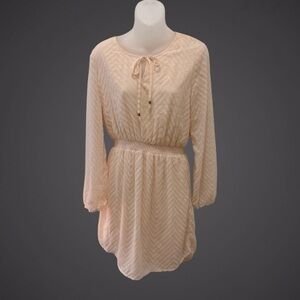 Daniel Rainn Swiss Dot Chiffon Dress Boho Bohemian Medium M